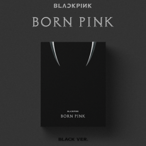 Cover de l'album Born Pink en version grise avec le texte indicatif sur fond noir
