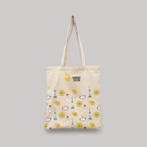 Totebag en tissu avec le motif sucré d'Hongdae Station et le logo