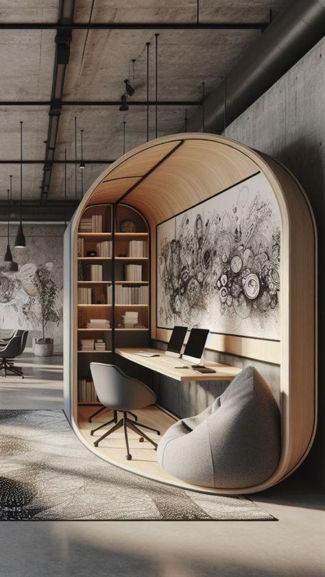cabine de bureau acoustique en bois