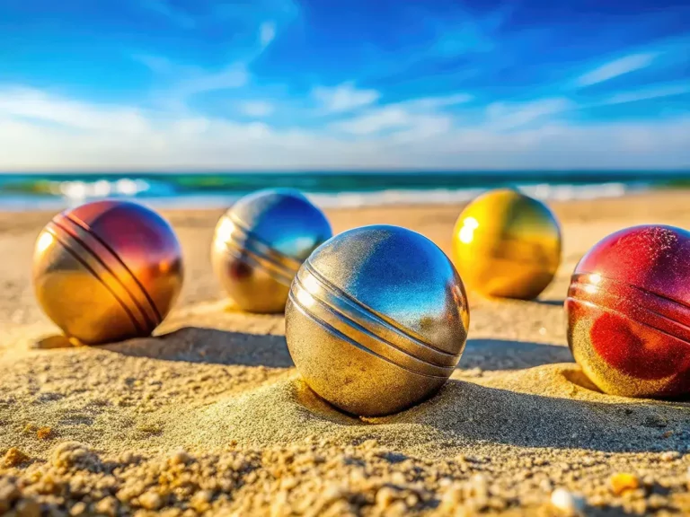 Partie de pétanque sur la plage de Pampelonne à La Casa Boho