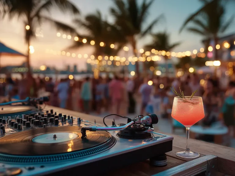Soirée DJ avec cocktail à La Casa Boho sur la plage de Pampelonne