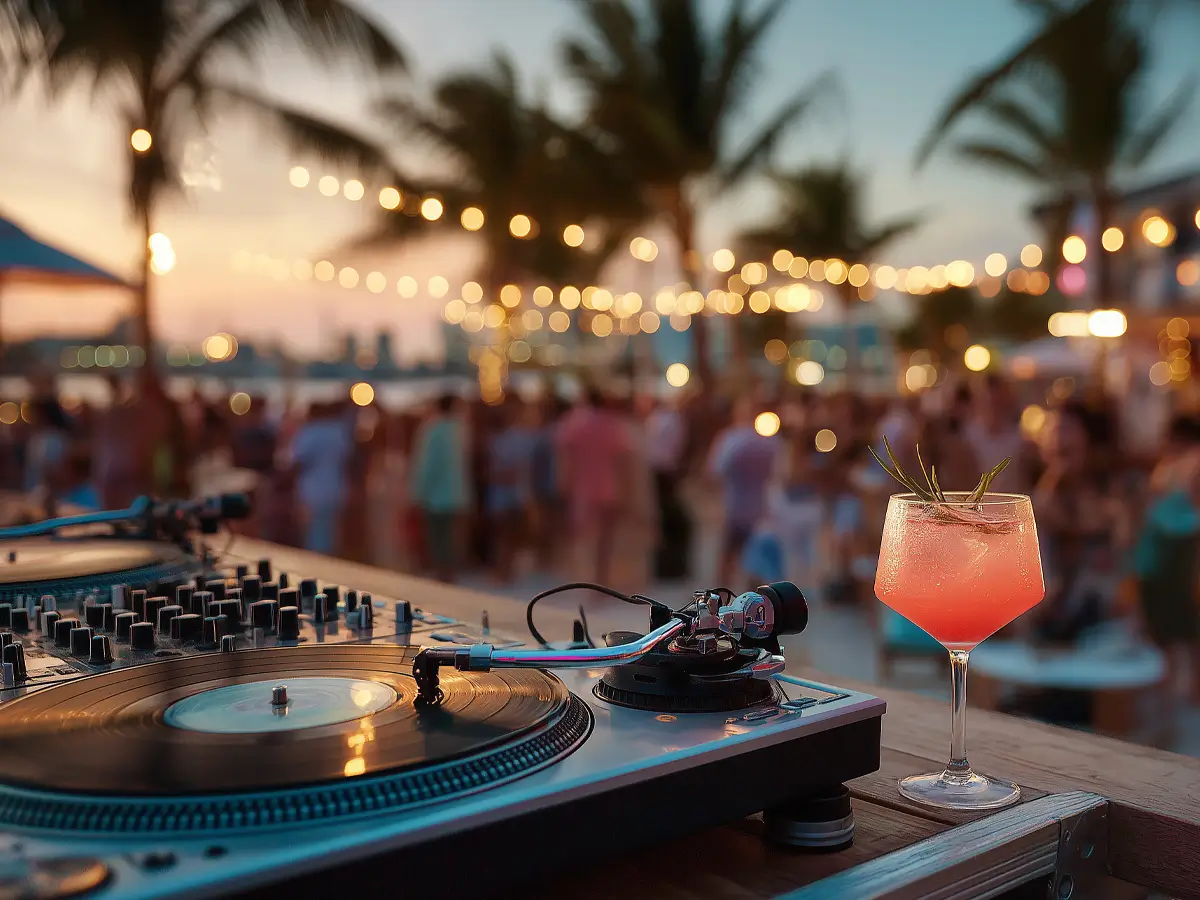 Soirée DJ avec cocktail à La Casa Boho sur la plage de Pampelonne