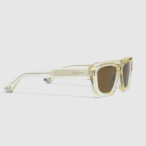 Lunette Gucci de soleil de couleur gris et doré