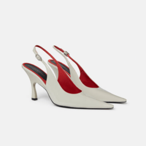 escarpin Stella Mc Cartey de couleur beige avec semelle rouge