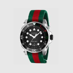 Montre Gucci Dive, 45 mm, avec bracelet rouge et vert