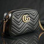 Sac Gucci noir et or
