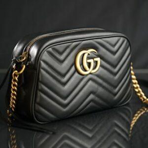 Sac Gucci noir et or