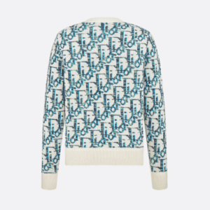 Crewneck dior a motif bleu sur blanc