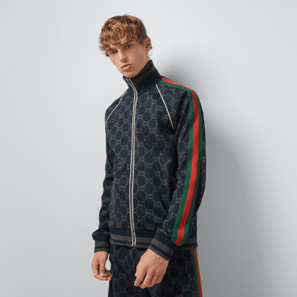 veste en jersey de coton avec motif porté Gucci
