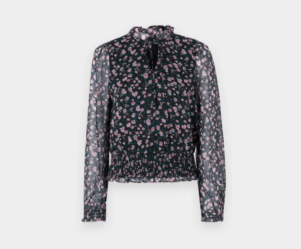 VMMILLA SMOCK - Blouse - black Loro Piana