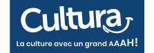 logo cultura sur fond bleu