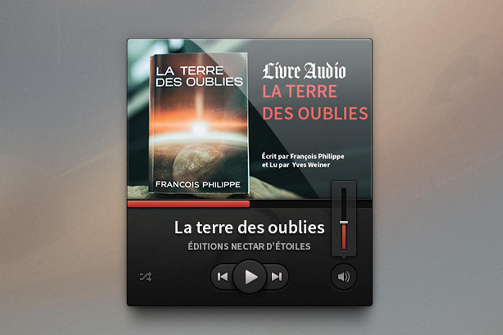 Image d'un fichier audio du roman "La terre des oublies".