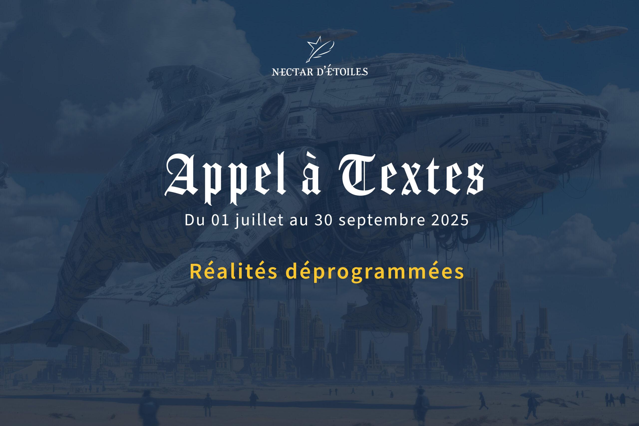 Image d'appel à textes avec la thématique : "réalités déprogrammées".