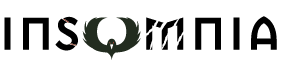 Logo Insomnia avec un corbeau qui remplace la lettre O.