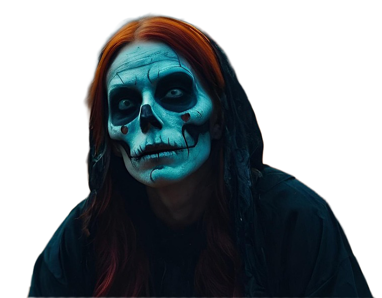 Personne maquillé en Sugar Skull