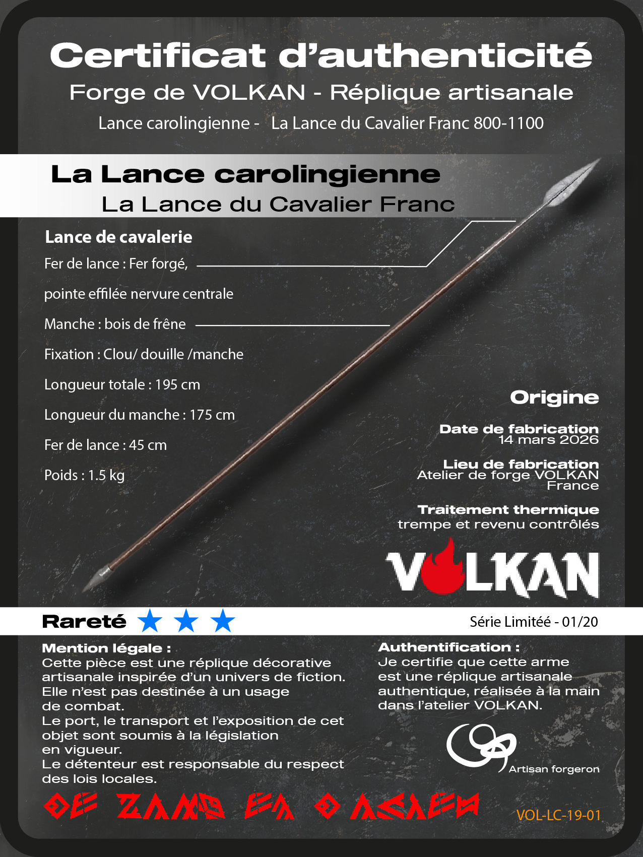 Lance carolingienne verso