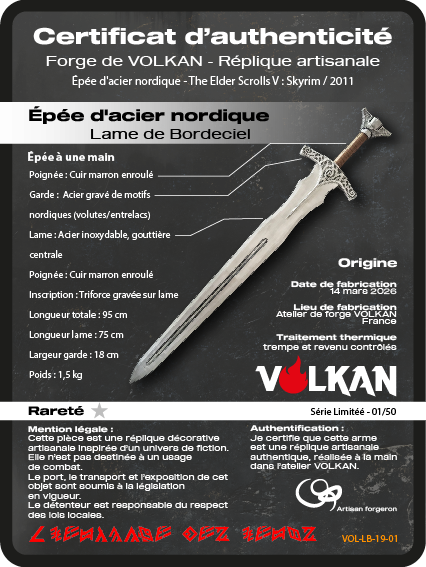 Épée Dovahkiin – La Lame de Bordeciel – Image 3